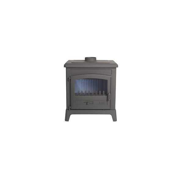 Poêle à bois fonte 10 kW Fonteval 5 étoiles Peint Anthracite