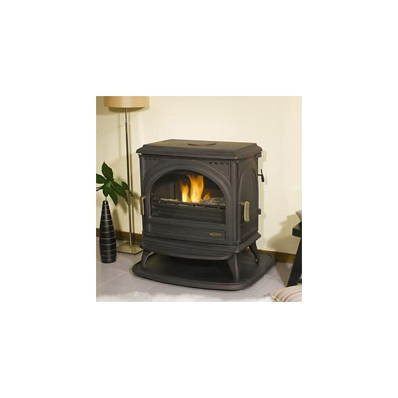 Poêle à bois fonte 10.5kW 5 étoiles Petit Carvin noir anthracite