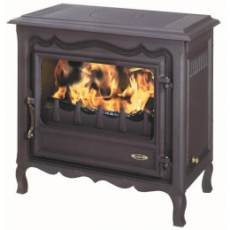 Poêle à bois fonte 6.5 kW Régence 4 étoiles Peint Anthracite