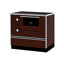 Cuisinière Bois Chauffage (6,41 Kw) + Bouilleur (7,98 Kw) Sannover 6 Kw Marron Foncé