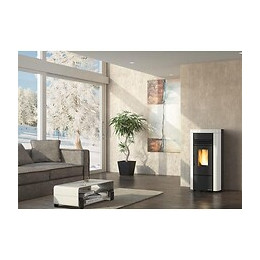1282404-poele A Granules Etanche-8kw-a+-flamme Verte 7*-cstb-foyer Font Nordica Extraflame - Angelaspblanc