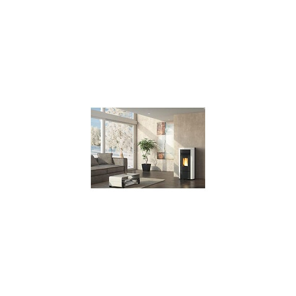 1282404-poele A Granules Etanche-8kw-a+-flamme Verte 7*-cstb-foyer Font Nordica Extraflame - Angelaspblanc