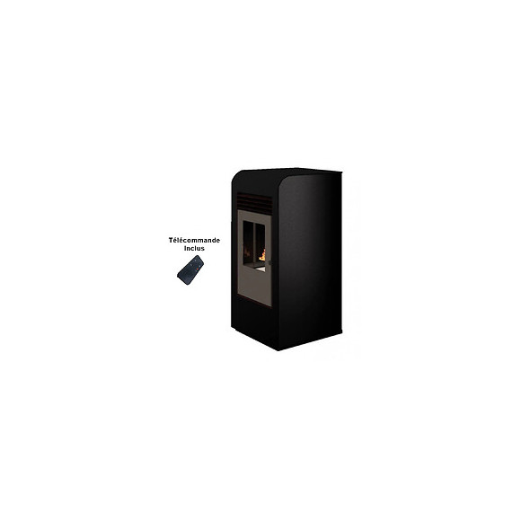 Poêle À Granulés Air Giada 9,5kw Noir Sannover