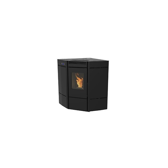 Poêle À Granulés D'angle Air Tania 11 Kw Noir Sannover