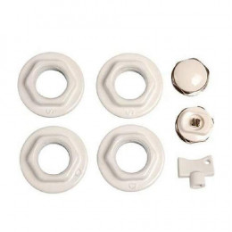 Kit Réduction Joints (1/2 » Blanc) Pour Radiateur Aluminium