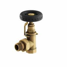 Robinet Décoré Vintage Volant Noir Pour Radiateur Fonte