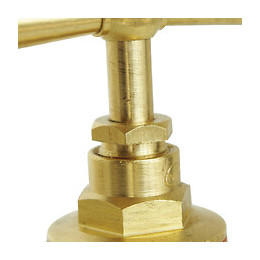 Robinet D'arrêt À Purge À Souder Pour Tube Cuivre D16 - En Laiton Brut