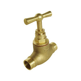 Robinet D'arrêt À Souder Pour Tube Cuivre D14 - En Laiton Brut