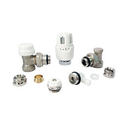 Kit Thermostatique Equerre Nickelé