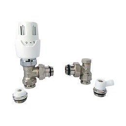 Kit Thermostatique Equerre Nickelé