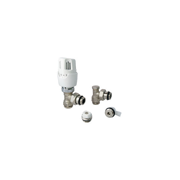 Kit Thermostatique Equerre Nickelé