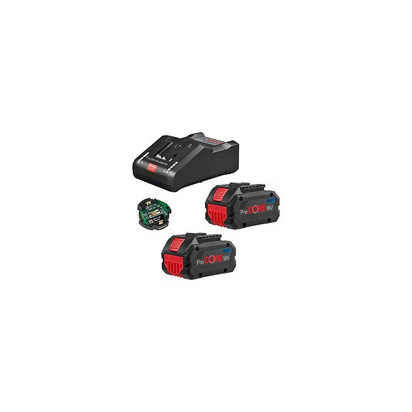 Pack 2 Batteries Bosch Procore18v 8ah Professional + Chargeur Bosch Gal 18v-160 C Professional + Gcy 42