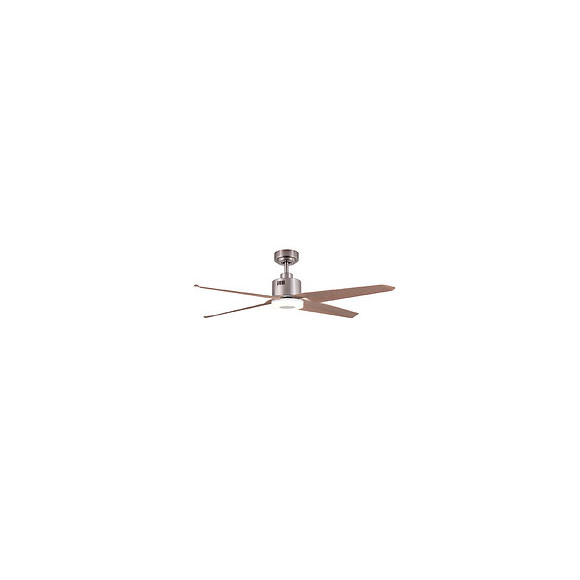 Ventilateur De Plafond 137cm Dc Led 18w Cct Nickel/ Bois Iot