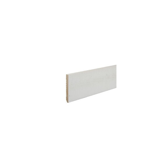 Plinthe Sapin brossé Peint blanc 10x70 L.2.05m