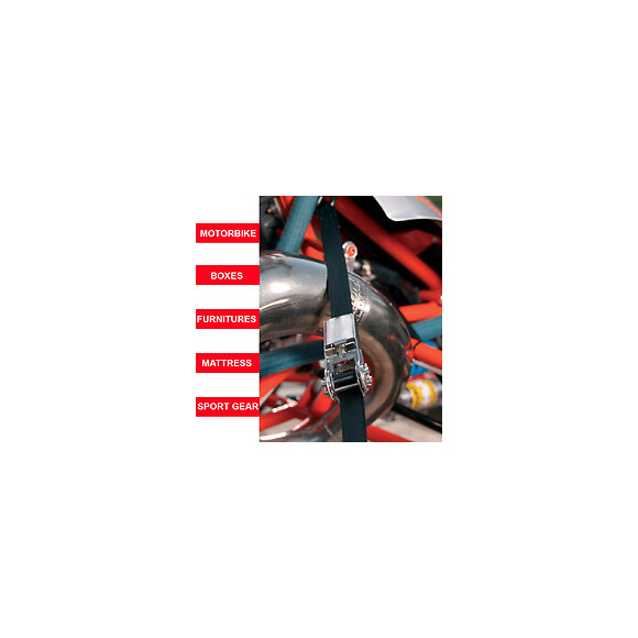 Sangle à cliquet certifiée L.250xl.2.5m