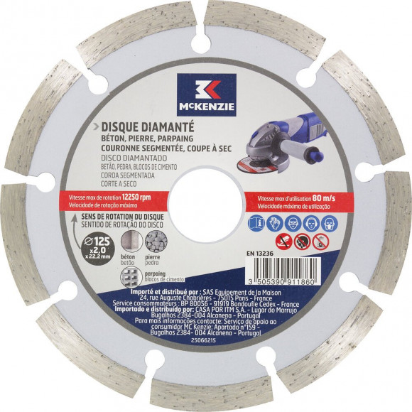 Disque diamant segmente diamètre 125mm