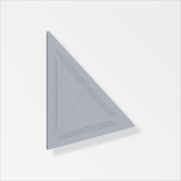 4 goussets aluminium brut 60x60mm