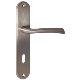 Ensemble de poignées sur plaque Rhapsodie nickel mat clé entraxe 195mm