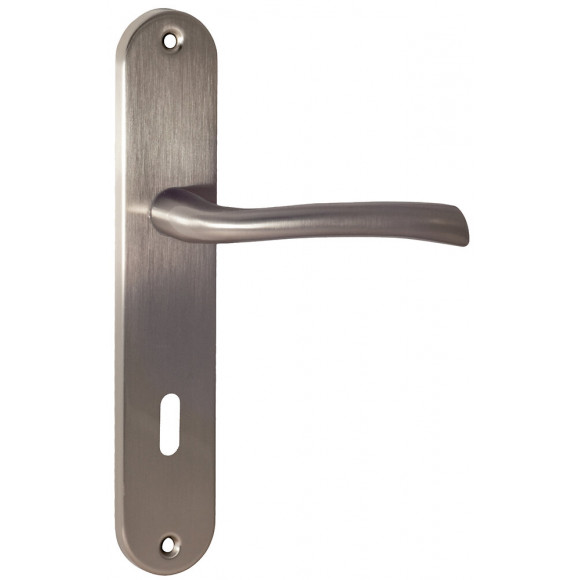 Ensemble de poignées sur plaque Rhapsodie nickel mat clé entraxe 195mm