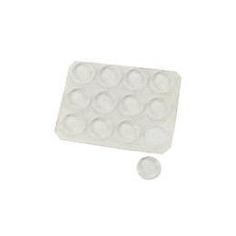 Pastille adhésive amortisseur d.8mm plastique - 36 pièces