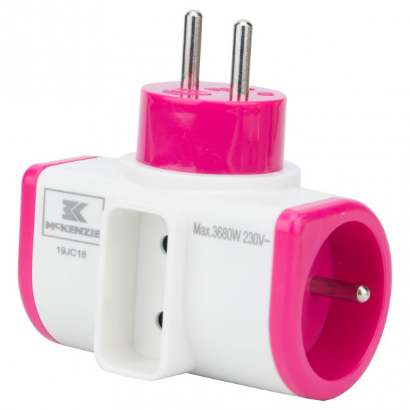 Multiprise 2X16A 1X6A ROSE