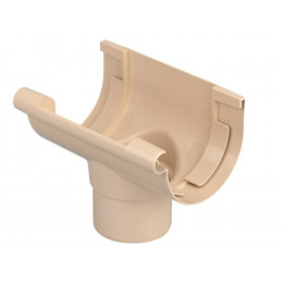 Naissance centrale gouttière PVC demi-ronde 16 couleur sable