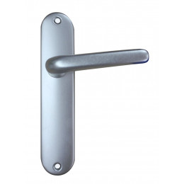 Ensemble poignes de porte aluminium argent 165mm trou bouch GO/ON