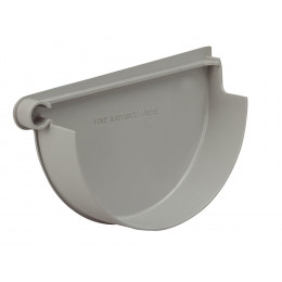 Fond de naissance Gauche gouttière PVC demi-ronde 25 gris clair