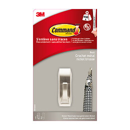 Crochet Métal Moderne Nickel Petit Modèle