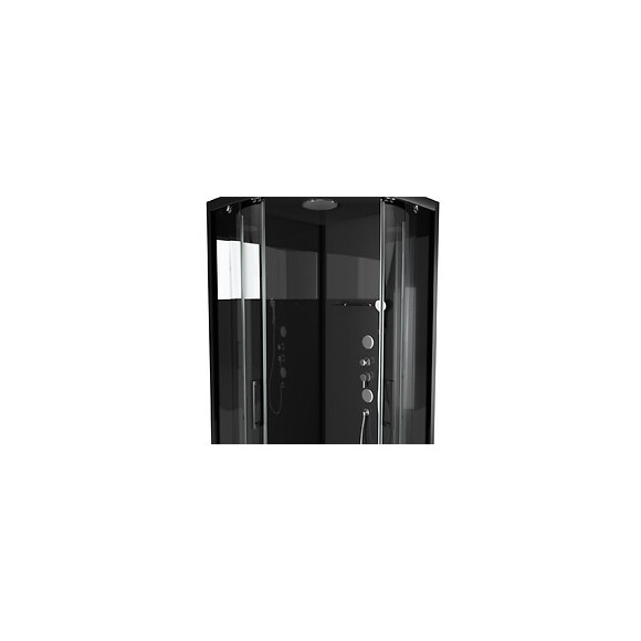 Cabine De Douche Mirror Space Round 1/4 De Cercle 90x90x215cm