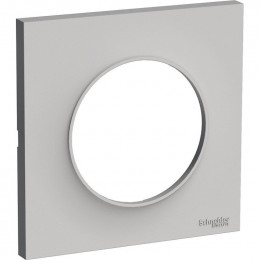Plaque De Finition 1 Poste Entraxe 71mm Gris Odace