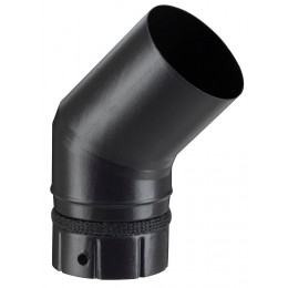 Coude à segment 45° diamètre 80 émaillé noir mat