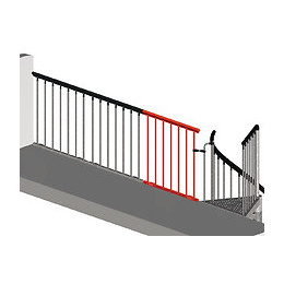 Balustrade d'étage, pack départ 1m
