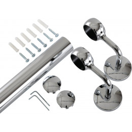 Main courante métal chromé 200cm