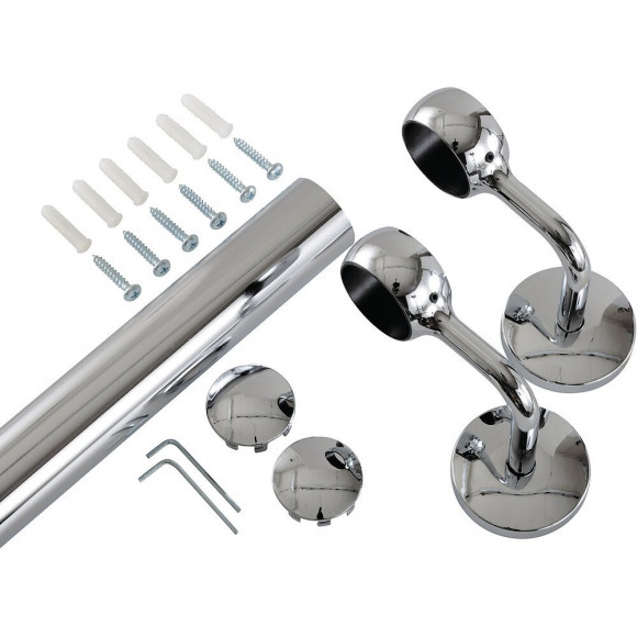 Main courante métal chromé 200cm