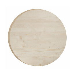 Plateau rond forte épaisseur 35 mm pin massif diàmetre 75 cm