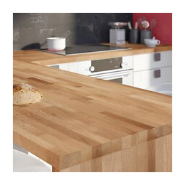 Plan de travail hêtre massif 300x65 épaisseur 38mm