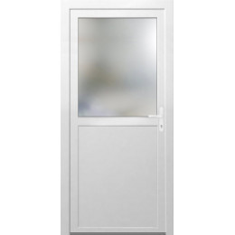 Porte de Service PVC 1/2 vitrée Poussant gauche