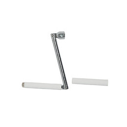 Manivelle pour tringle ronde 12mm métal Chrome 