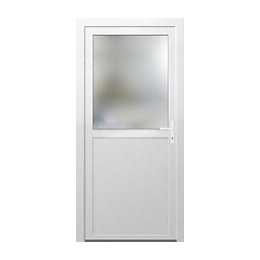 Porte de Service PVC 1/2 vitrée Poussant droite