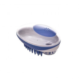 M Pets Brosse 2 En 1 Pour Chien Et Chat Rubeaz - 11.5 X 7.5 Cm - Bleu