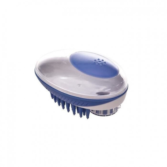 M Pets Brosse 2 En 1 Pour Chien Et Chat Rubeaz - 11.5 X 7.5 Cm - Bleu