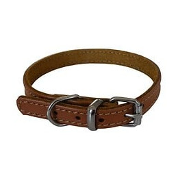 Yago Collier En Cuir Souple Et Reglable Pour Grand Chien, Taille L 43-54 Cm, Coloris Marron