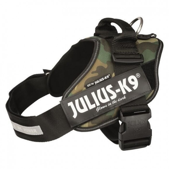 Julius K9 Harnais Power Idc 1-l : 63-85 Cm - 50 Mm - Camouflage - Pour Chien