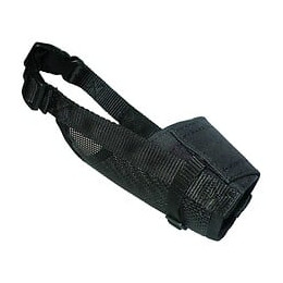 Yago Museliere En Nylon Noir Pour Tres Grand Chien, Partie Museau Avec Filet Respirant Et Reglable