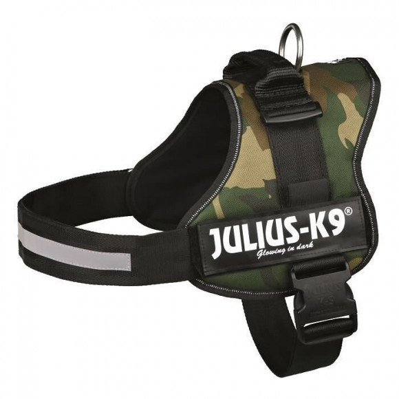 Harnais Power Julius-k9 - 3 - Xl : 82-118 Cm-50 Mm - Camouflage - Pour Chien