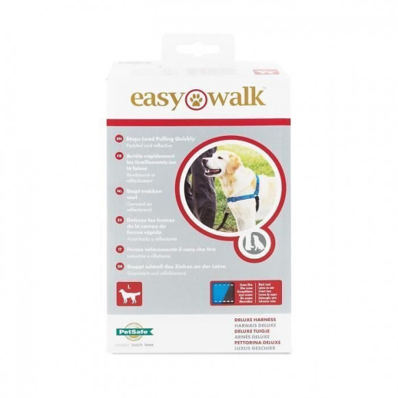 Easy Walk Harnais Deluxe L - Bleu Ocean - Pour Chien