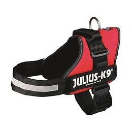 Harnais Power Julius-k9 - 1 - L : 66-85 Cm-50 Mm - Rouge - Pour Chien