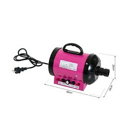 Séchoir Sèche-poils Toilettage Professionnel Pour Chien Chat Animaux 2800 W Température + Vitesse Réglable Rose Fuchsia Noi