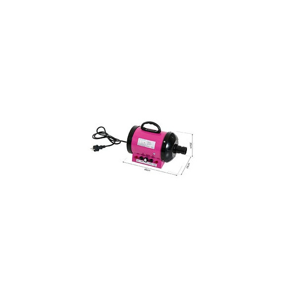 Séchoir Sèche-poils Toilettage Professionnel Pour Chien Chat Animaux 2800 W Température + Vitesse Réglable Rose Fuchsia Noi